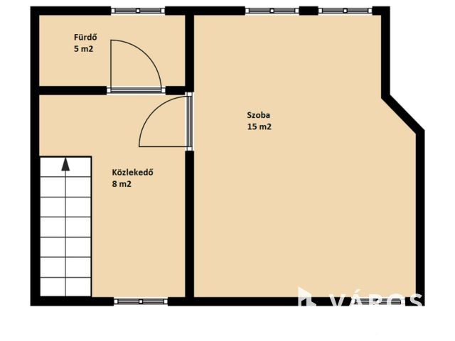 Belváros peremén fényárban úszó 2 fürdős