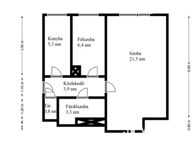 Platán soron, földszinti lakás