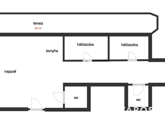 Panorámás penthouse lakás a Marina Parton!